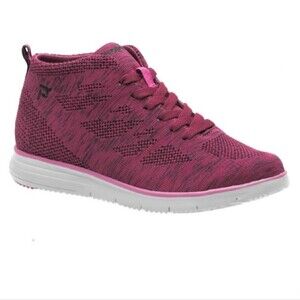 Propet High Top Sneakers Lace Up Berry Jacquard Knit Upper Size 7 D Wide Width